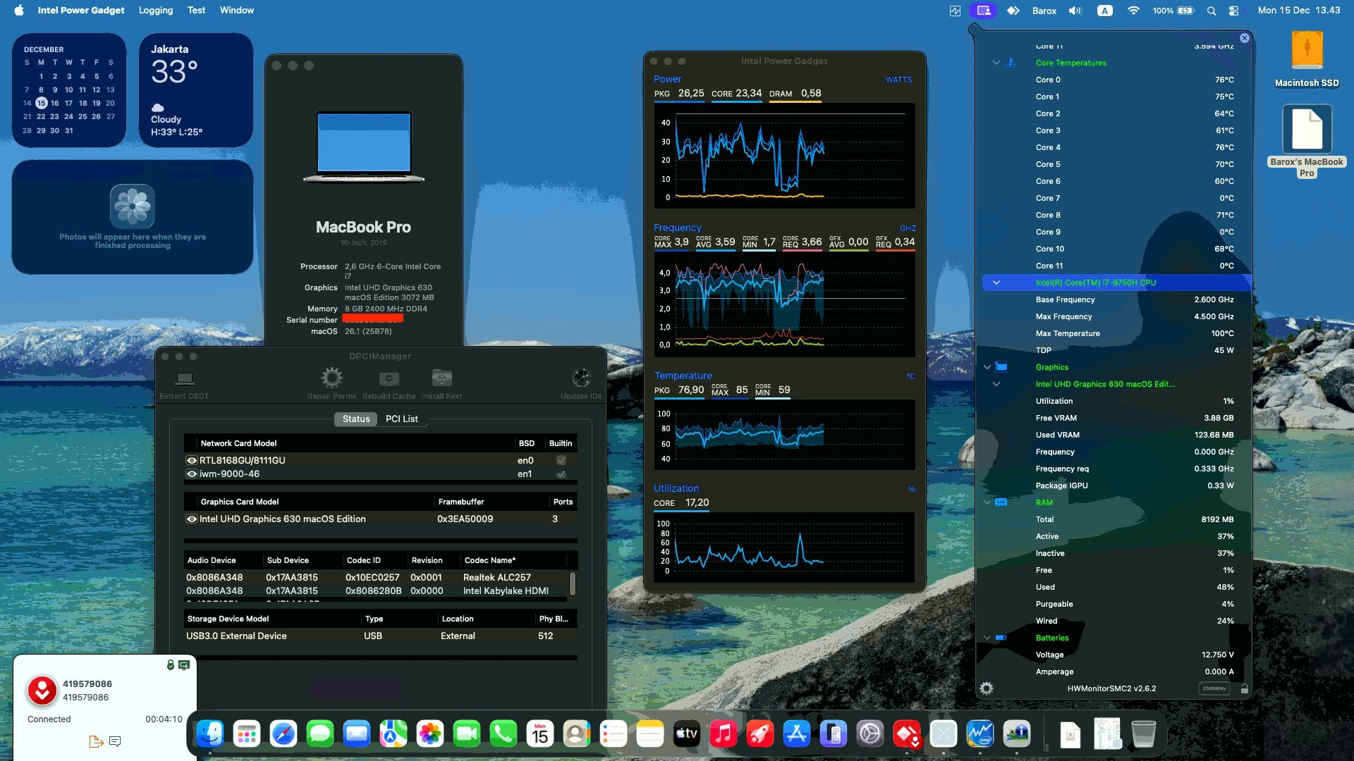 Success Hackintosh macOS Tahoe 26.1 Build 25B78 at Lenovo Ideapad L340 Gaming